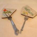 Herb Garden Markers Signs Stakes Tile Forks..